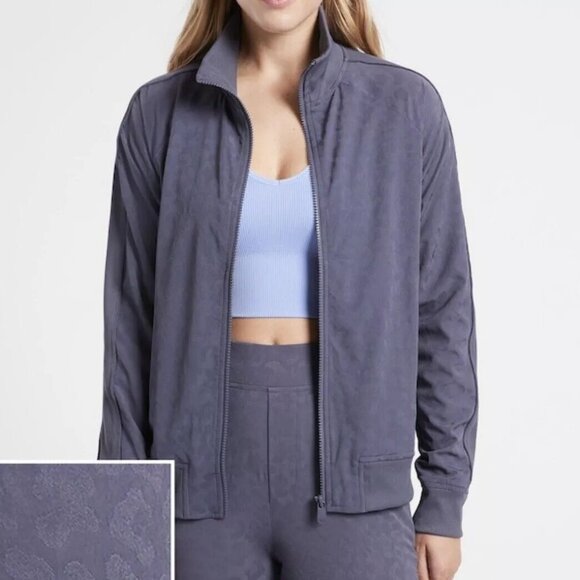 Athleta Brooklyn Textured Bomber Jacket NWOT - Picture 1 of 15